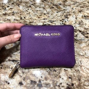 Purple Zip Michael Kors Wallet